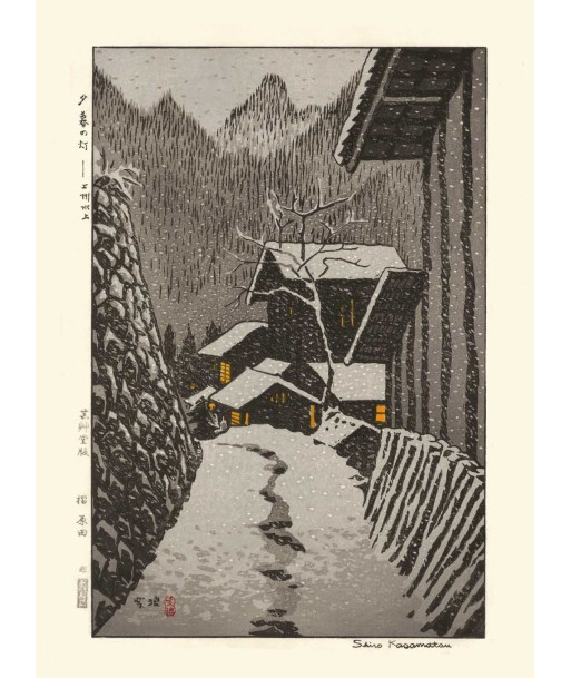 Minakami sous la Neige de Kasamatsu Shiro | Reproduction Fine Art livraison et retour toujours gratuits