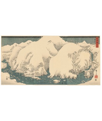 Neige sur les Montagnes Kiso de Hiroshige | Reproduction Fine Art Le MVP de beaucoup