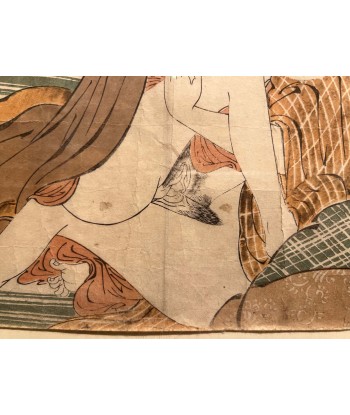 Estampe Japonaise Encadrée de Shuncho | Shunga - Erotique Les êtres humains sont 